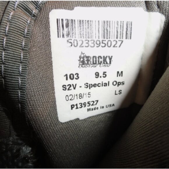 ROCKY VIBRAM S2V SPEC OPS 103 sz9.5R ROLL TOP ANKLE STABILITY BOOTS USA LD 6851 main image 2